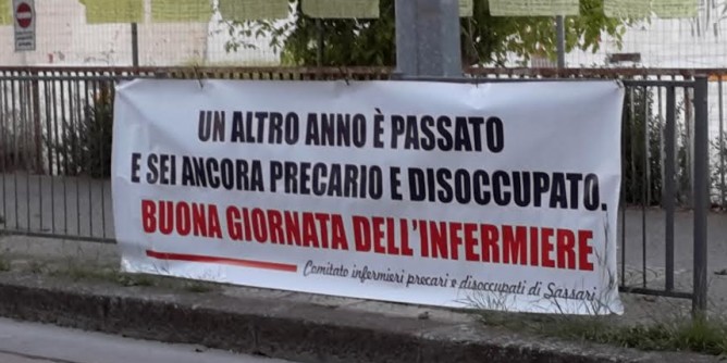 Sassari: protesta degli infermieri precari