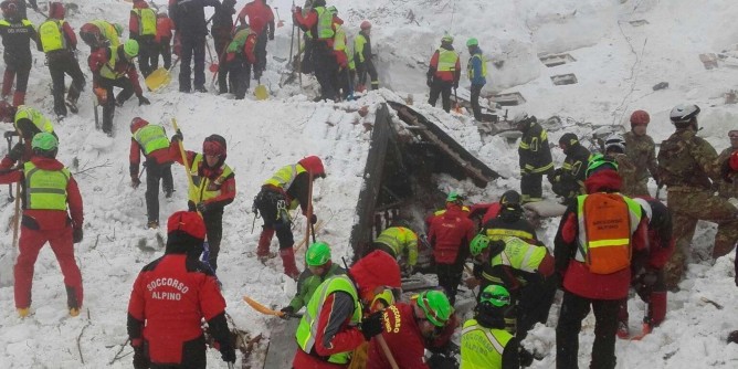 Hotel Rigopiano: sistema soccorsi sardo