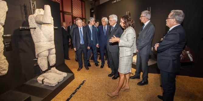 Mattarella in visita al Museo Archeologico 