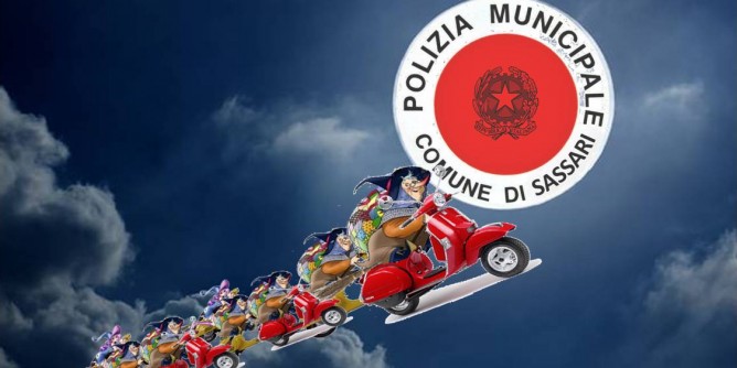 La Befana in vespa a Sassari