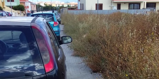 Auto parcheggiate in Via dellAsfodelo: sfalci rinviati