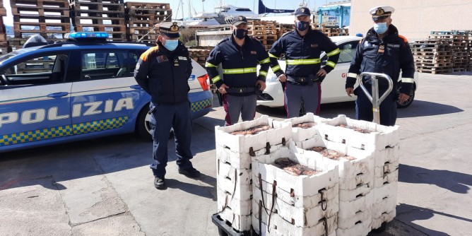 Pesca abusiva: sequestrati 150kg di prodotto ittico