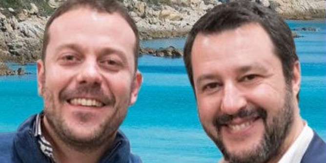 Matteo Salvini sbarca a Olbia 