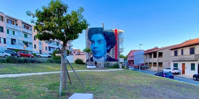 A SantAntioco un murales per Grazia Deledda