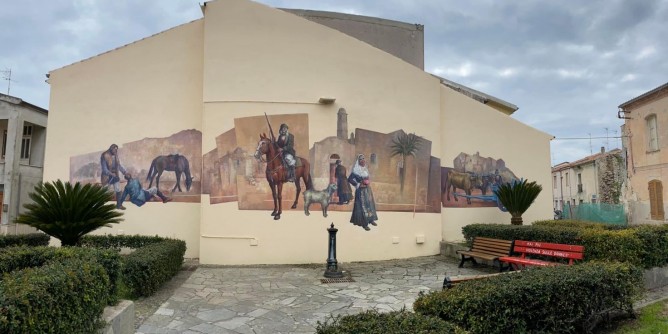 A Florinas un murales racconta la sua storia