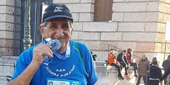 L´algherese Concas  terzo alla maratona di Verona