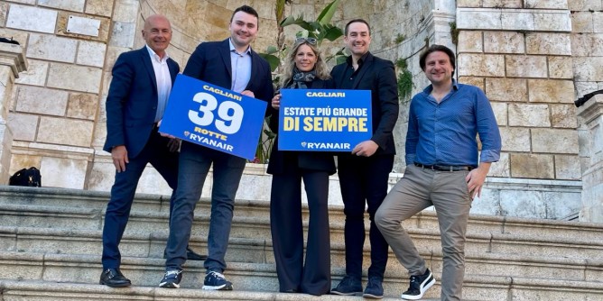 Summer Ryanair: 39 rotte su Cagliari